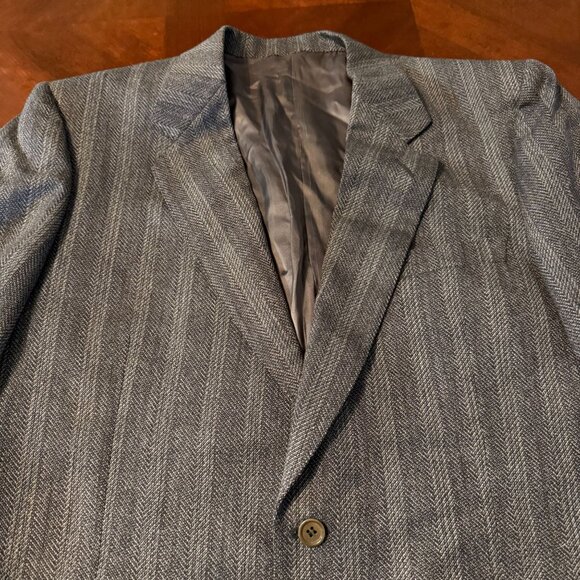Canali Milano Mens 100% pure Wool Blend Herringbone Pattern Suit Jacket Blazer 4 - Picture 5 of 11